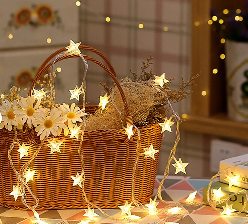 Led String lights-Star String Lights-Fairy string lights for outdoor indoor home decorations-twinkle star hanging lights for room decor