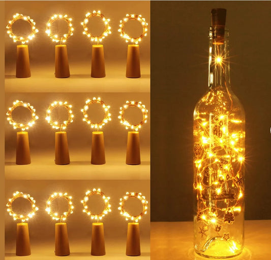 2-12 Wine bottle fairy lights, Wine cork lights, Bottle lights, Christmas string lights, 2M LEDs Battery String Light, Twinkle lights